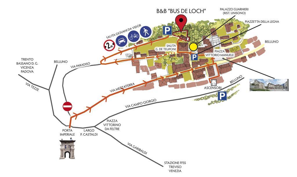 Bus De L'Och Bed & Breakfast Feltre Exterior foto